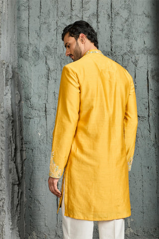 Kurta Set for Indian Wedding - Yellow Ridge Kurta by Sarab Khanijou