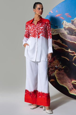 White coral me baby wow co-ord set