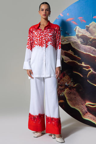 White coral me baby wow co-ord set