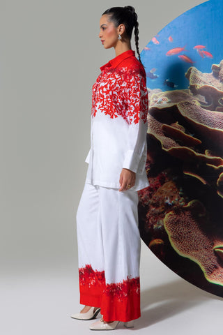 White coral me baby wow co-ord set