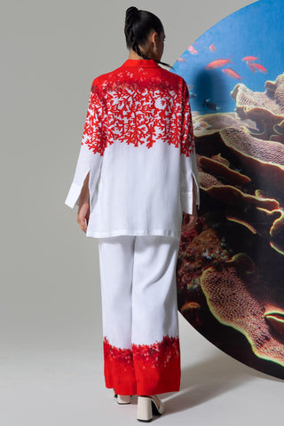 White coral me baby wow co-ord set