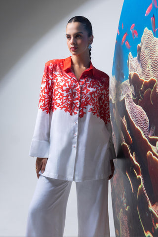 White coral me baby wow co-ord set