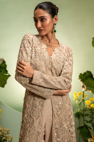 Jacket Set for Contemporary Wear – Gold Eden by Pallavi Poddar