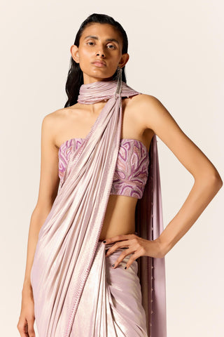 Purple izar eminence saree