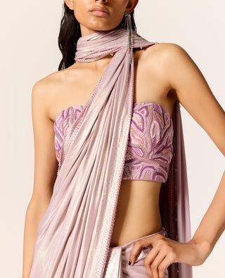 Purple izar eminence saree