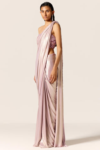 Purple izar eminence saree