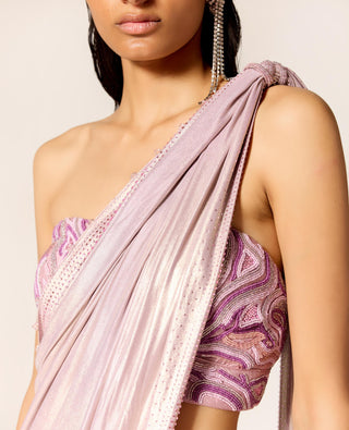 Purple izar eminence saree