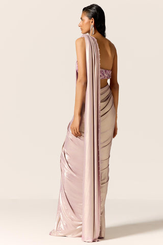 Purple izar eminence saree