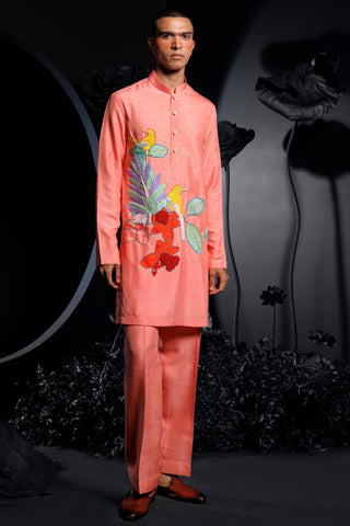 Peach sparrow kurta set