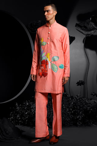 Peach sparrow kurta set