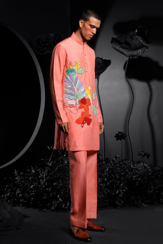 Peach sparrow kurta set