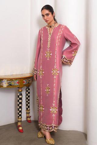 Kaftan - Indian Wedding - Pink Pop Paisley Heirloom Blush by Papa Don't Preach