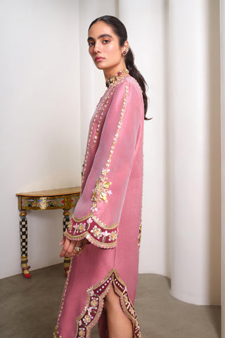 Kaftan - Indian Wedding - Pink Pop Paisley Heirloom Blush by Papa Don't Preach