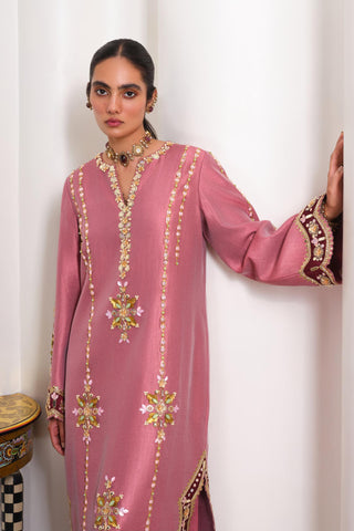 Kaftan - Indian Wedding - Pink Pop Paisley Heirloom Blush by Papa Don't Preach
