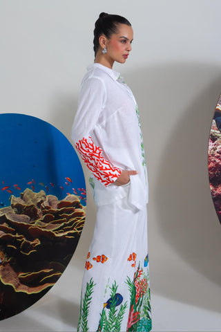 White too deep to care wow co-ord set