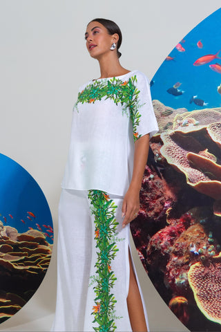 White floaty but feisty wow co-ord set