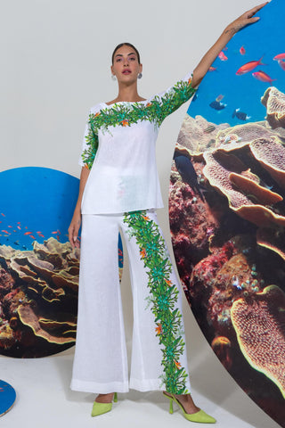 White floaty but feisty wow co-ord set