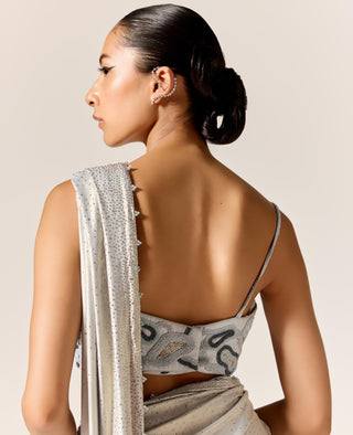 Blue asahi eminence saree