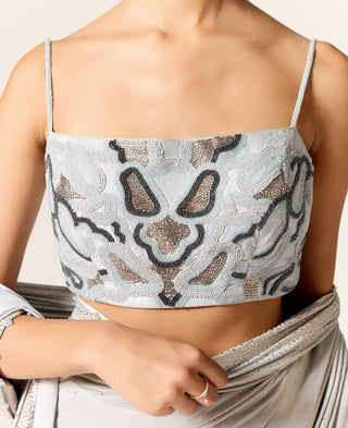 Blue asahi eminence saree