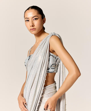 Blue asahi eminence saree