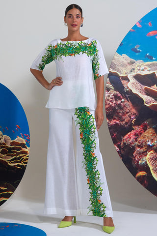 White floaty but feisty wow co-ord set