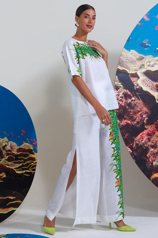 White floaty but feisty wow co-ord set