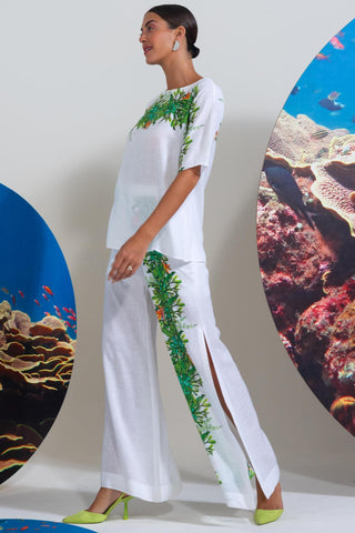 White floaty but feisty wow co-ord set