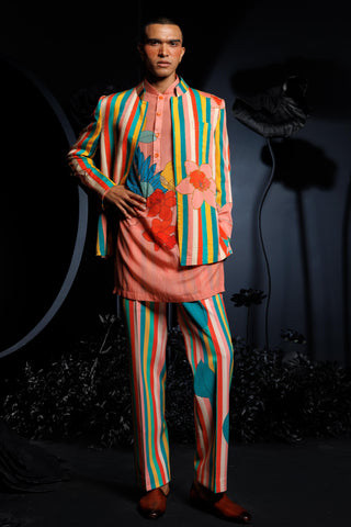 Rainbow-jacket with kurta set