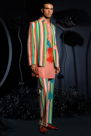 Rainbow-jacket with kurta set