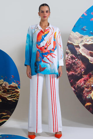 White beach side blush wow co-ord set