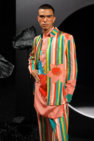 Rainbow-jacket with kurta set
