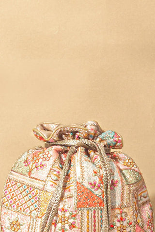 Multicolor jia embroidere potli