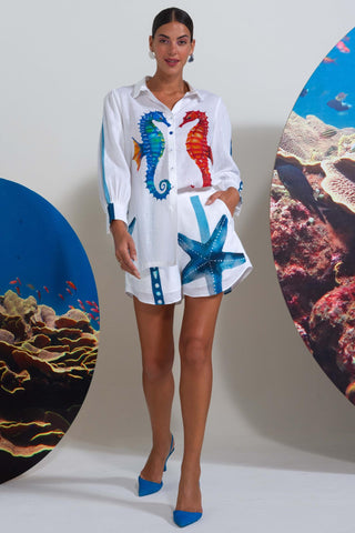 White sea me wink wow shirt & shorts