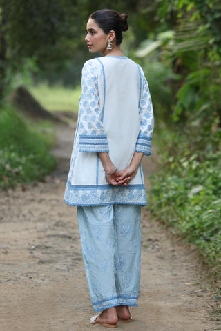 Blue alagi malgudi days kurta set