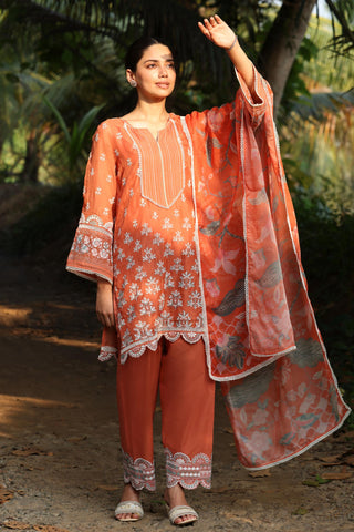 Brown shail reya malgudi days kurta set