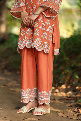 Brown shail reya malgudi days kurta set