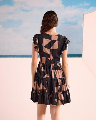 Short Dress Mosaic Wear - Multicolor Barcelona Dress by Zazu