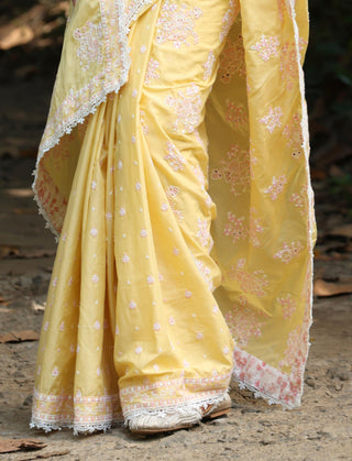 Yellow yara malgudi days saree