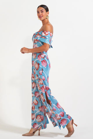 Corset with Slitted Pants for Contemporary Wear – Blue Shell Yeh by Nautanky