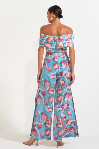 Corset with Slitted Pants for Contemporary Wear – Blue Shell Yeh by Nautanky