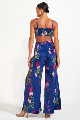 Bustier with Slitted Pants for Contemporary Wear – Blue Kiss My Clams by Nautanky