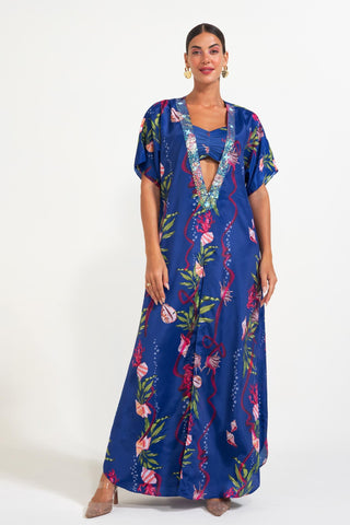 Kaftan Set for Contemporary Wear – Blue Reef With Benefits by Nautanky