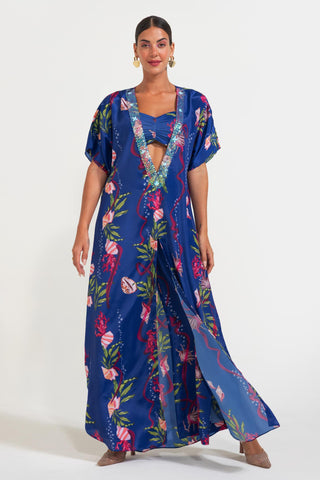 Kaftan Set for Contemporary Wear – Blue Reef With Benefits by Nautanky