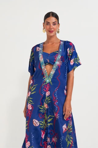 Kaftan Set for Contemporary Wear – Blue Reef With Benefits by Nautanky