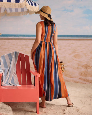 Maxi Dress Romantic Wear - Multicolor Tuscany Dress by Zazu