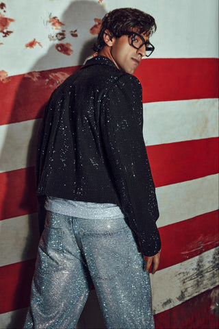 Statement Jacket Set for Contemporary Wear – Black Dominic by Itrh