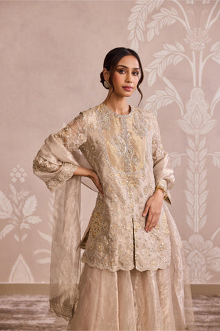 Gold embroidered nooreh ever after sharara set