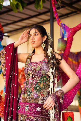 Sharara Set Festive Wear - Multicolor Khwaab Sharara Set by Banjara Trail