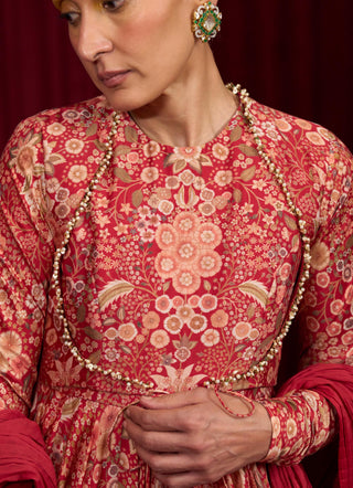 Red tempo jazz-e-jashn anarkali set