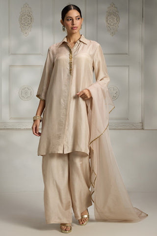 Ivory long shirt tunic